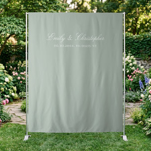 Elegant Sage Green Classic Wedding Backdrop