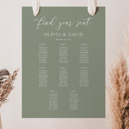 Elegant Sage Green Color 8 table Seating Chart