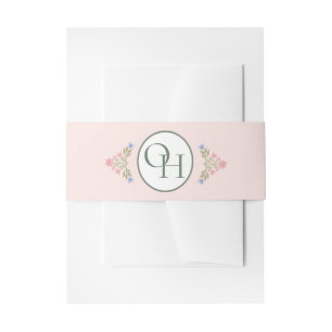 Elegant Sage Green Floral Belly Band