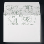 Elegant Sage Green Floral Garden Wedding Address Envelope<br><div class="desc">Sage green floral wedding envelope.</div>