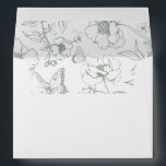 Elegant Sage Green Floral Garden Wedding Address Envelope<br><div class="desc">Sage green floral wedding envelope.</div>