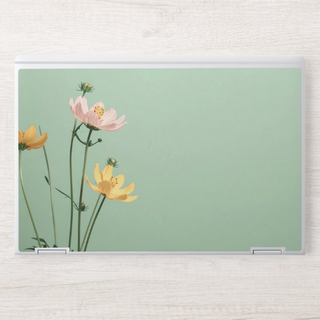 Elegant Sage Green Flowers  HP Laptop Skin (Front)