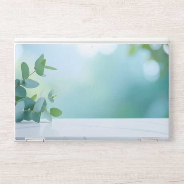 Elegant Sage Green Flowers  HP Laptop Skin (Front)