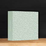Elegant Sage Green French Country Botanical Photo 3 Ring Binder<br><div class="desc">This simple yet elegant photo binder features a hand-drawn botanical pattern in sage green and white. The spine has classic typography to make each binder easy to read and identify. It makes a wonderful gift for any new parent for photos or use it for a baby book... just add clear...</div>