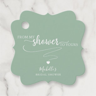 From My Shower To Yours Favor Tags Zazzle