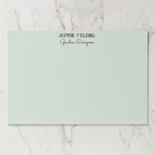 Elegant Sage Green Garden Designer Personalized Paper Pad