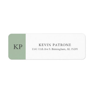 Elegant Sage Green Gray Text Minimalistic Label