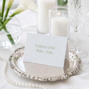 Elegant Sage Green & Gray Wedding Place Card