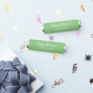 Elegant Sage Green Happy Retirement Party Breath Savers® Mints