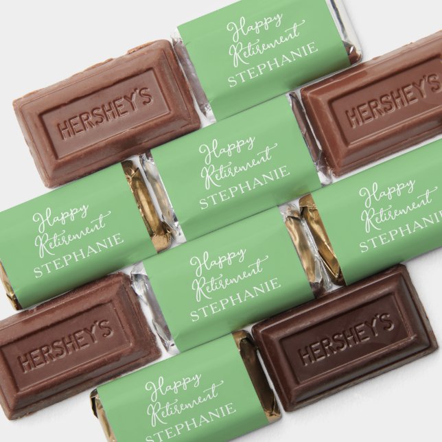 Elegant Sage Green Happy Retirement Party Hershey's Miniatures (Assorted)