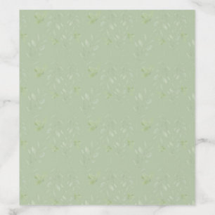 Elegant Sage Green Leaf Pattern Envelope Liner