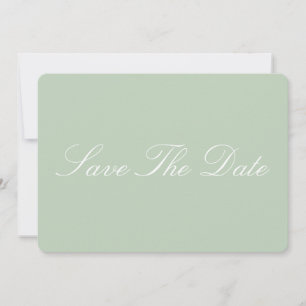 Elegant Sage Green Minimalist Save the date