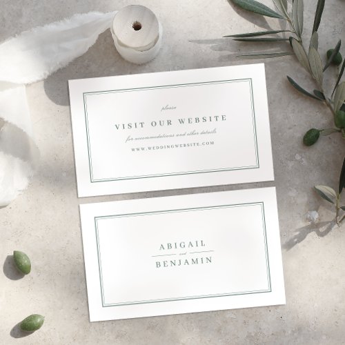 Elegant sage green minimalist website Insert