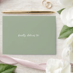 Elegant Sage Green Modern Wedding Envelope<br><div class="desc">Modern wedding envelopes featuring a clean design with script and serif fonts.</div>