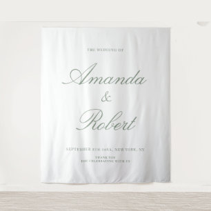 Elegant Sage Green Old Money Wedding Backdrop