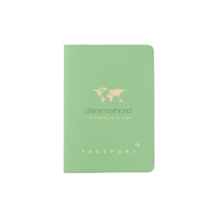 elegant sage green passport holder to travel