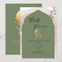 Elegant Sage Green Ramadan Iftar Invitation 