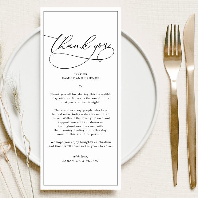 Elegant Sage Green Simple Wedding Thank You Card (Creator Uploaded)