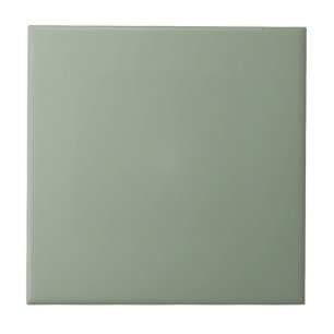 Elegant Sage Green Solid Color Ceramic Tile