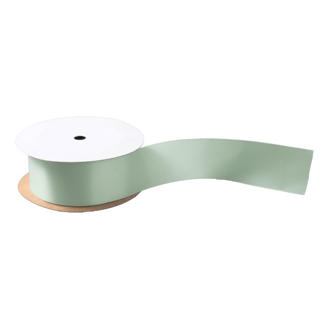 Elegant Sage Green Solid Color Satin Ribbon (Spool)
