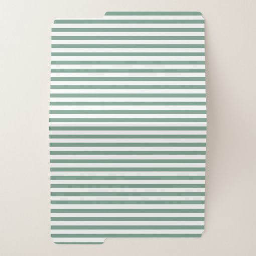 Elegant Sage Green Striped File Folder Zazzle