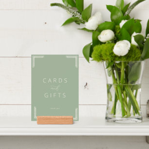 Elegant Sage Green Thank You Card Holder