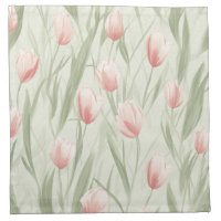 Elegant sage green tulip patten