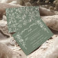 Elegant Sage Green Vintage Floral Wedding RSVP Card
