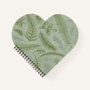Elegant Sage Green Watercolor Floral Notebook