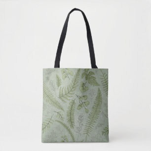 Elegant Sage Green Watercolor Floral  Tote Bag
