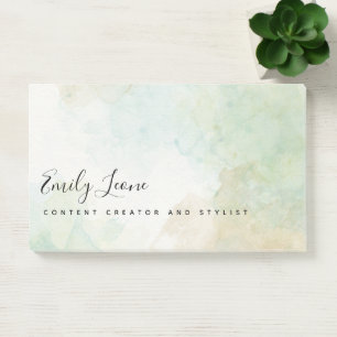 Elegant Sage Green Watercolor Post-It Notes