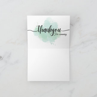 Elegant Sage Green Watercolor Thank You For Coming