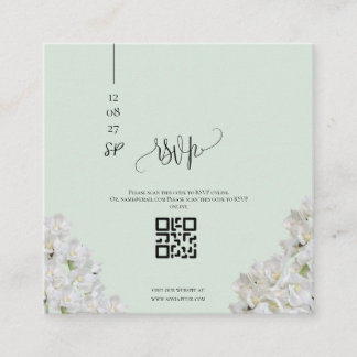 Elegant Sage Green Wedding enclosure card