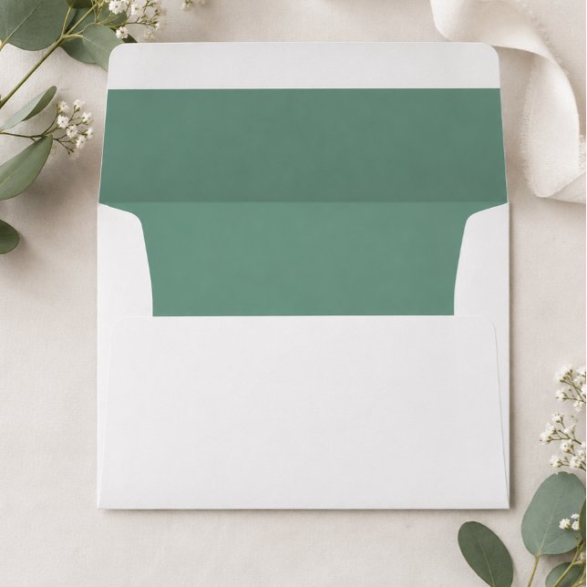 Elegant Sage Green Wedding Envelope (Elegant Sage Green Wedding Envelope)
