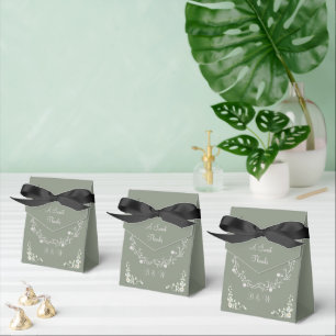 Elegant Sage Green Wedding Favor Boxes