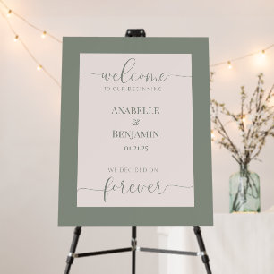 Elegant Sage Green Wedding Foam Board