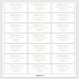 Elegant Sage Green Wedding Guest Address Labels