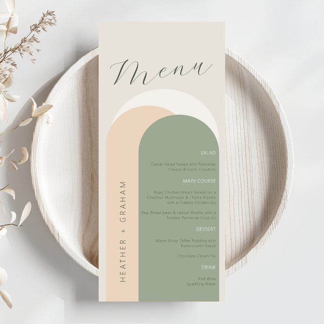 Elegant Sage Green Wedding Menu (Creator Uploaded)