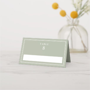 Elegant Sage Green Wedding Place Card
