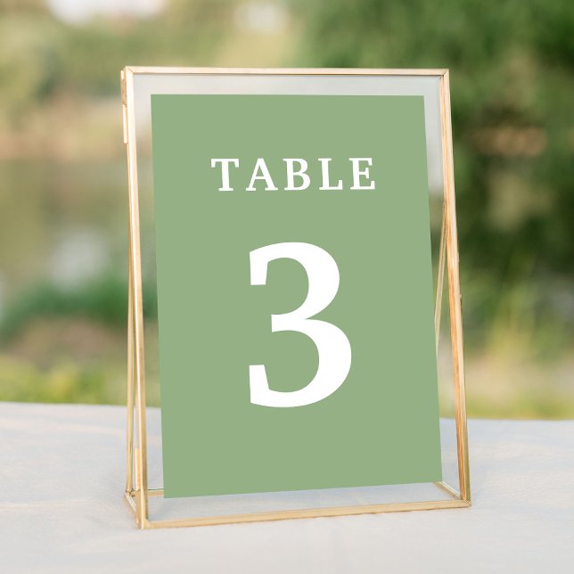Elegant Sage Green Wedding Table Number (Elegant Sage Green Wedding Table Number
)