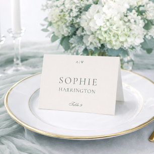 Elegant Sage Green Wedding Table Number Card