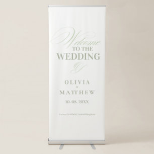 Elegant Sage Green Wedding Welcome Wedding Sign