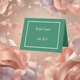 elegant sage green & white guest Seating Cards
