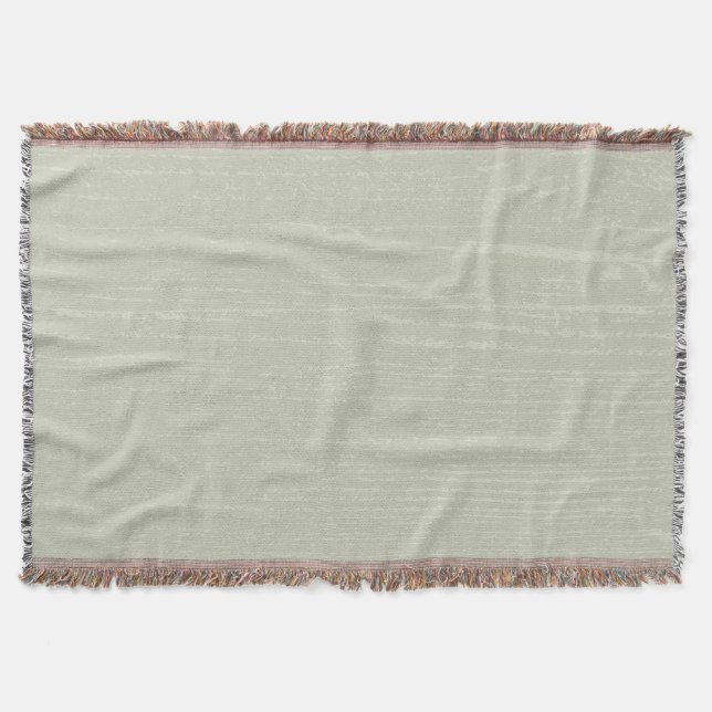 Elegant Sage Green Wood Grain  Throw Blanket (Front)