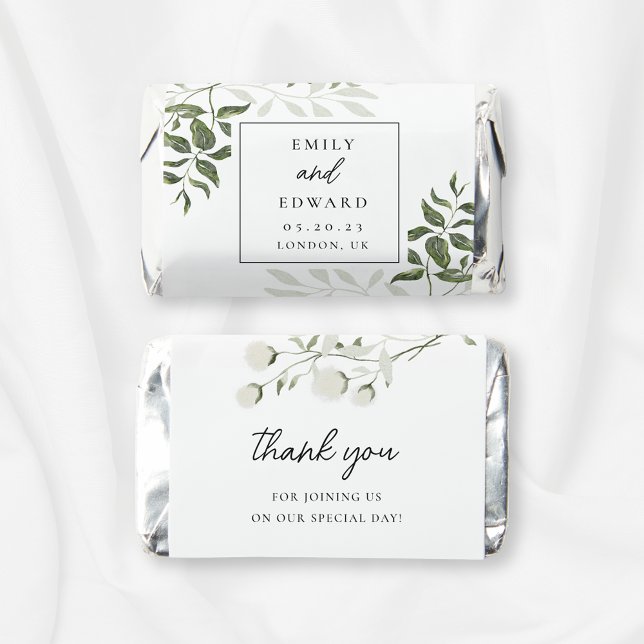 Elegant Sage Greenery & White Floral Wedding Favor (Creator Uploaded)