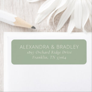 Elegant Sage Minimalist Typographic Label
