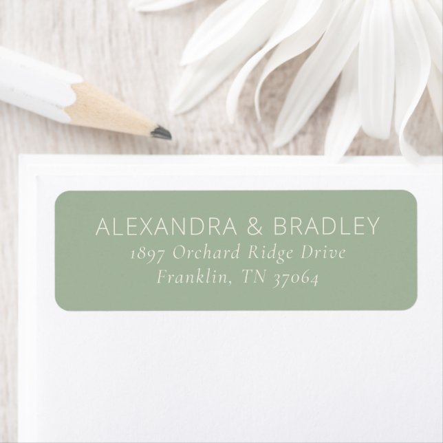 Elegant Sage Minimalist Typographic Label (Insitu)