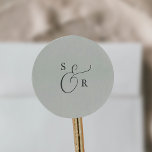 Elegant Sage Mint Monogram Wedding Envelope Seals<br><div class="desc">These elegant sage mint monogram wedding envelope seals are perfect for a simple wedding. The minimalist light green and gray design features fancy romantic typography with modern glam style. Customizable in any color. Keep the design minimal and classy, as is, or personalize it by adding your own graphics and artwork....</div>