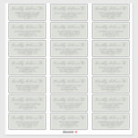 Elegant Sage Mint Wedding Guest Address Labels<br><div class="desc">These elegant sage mint wedding guest address labels are perfect for a simple wedding. The minimalist light green and gray design features fancy romantic typography with modern glam style. Customizable in any color. Keep the design minimal and classy, as is, or personalize it by adding your own graphics and artwork....</div>