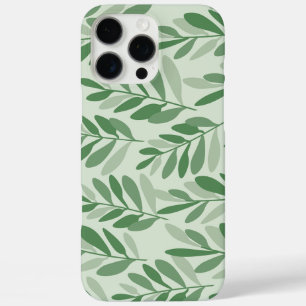 Elegant Sage & Olive Leaf Nature Pattern iPhone 16 Pro Max Case